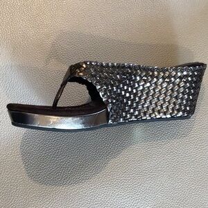 Donald J Pliner Leather Braided Wedges size 8 M